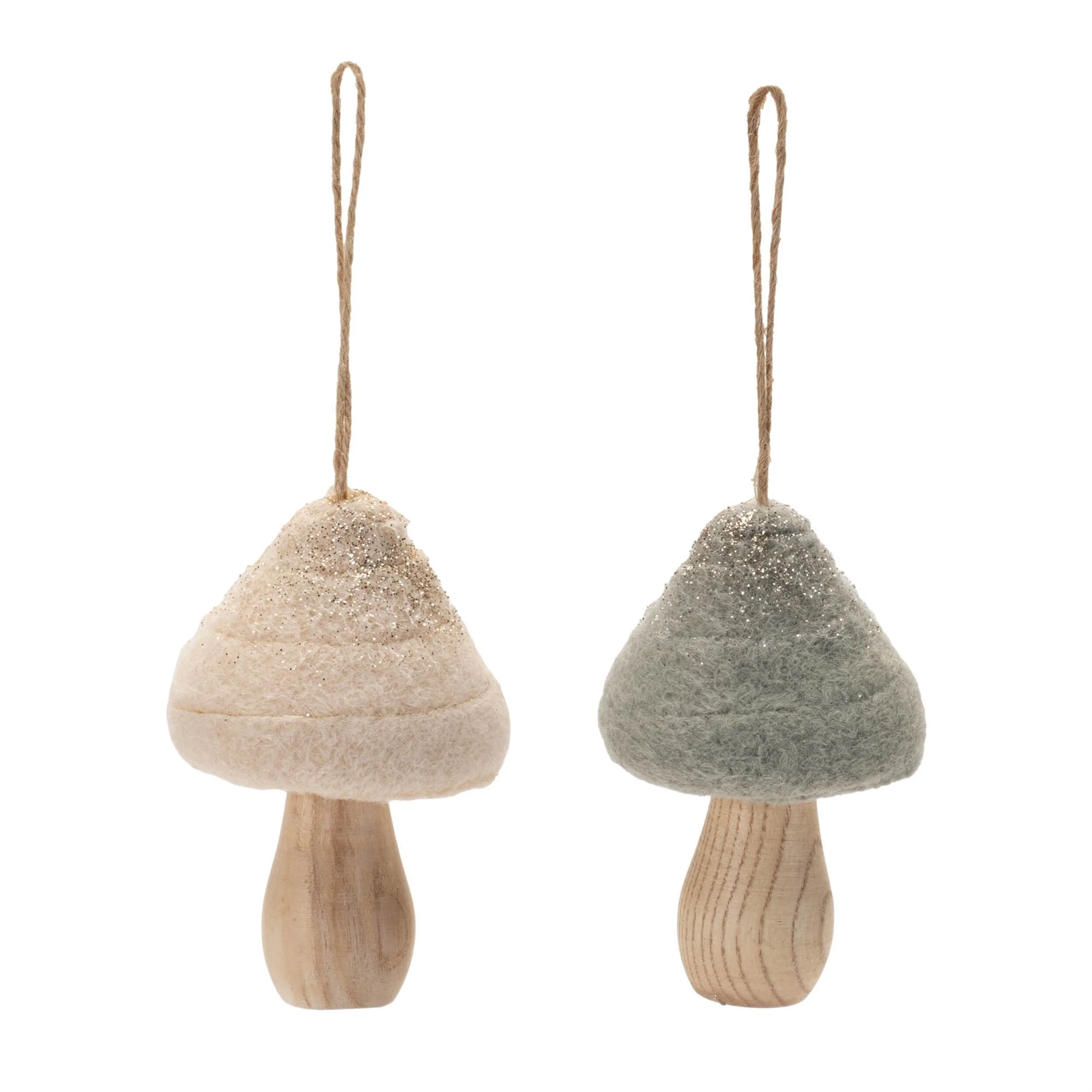 Set of 12 Hanging Mushroom Ornaments for Winter Woodland Decor - 4
