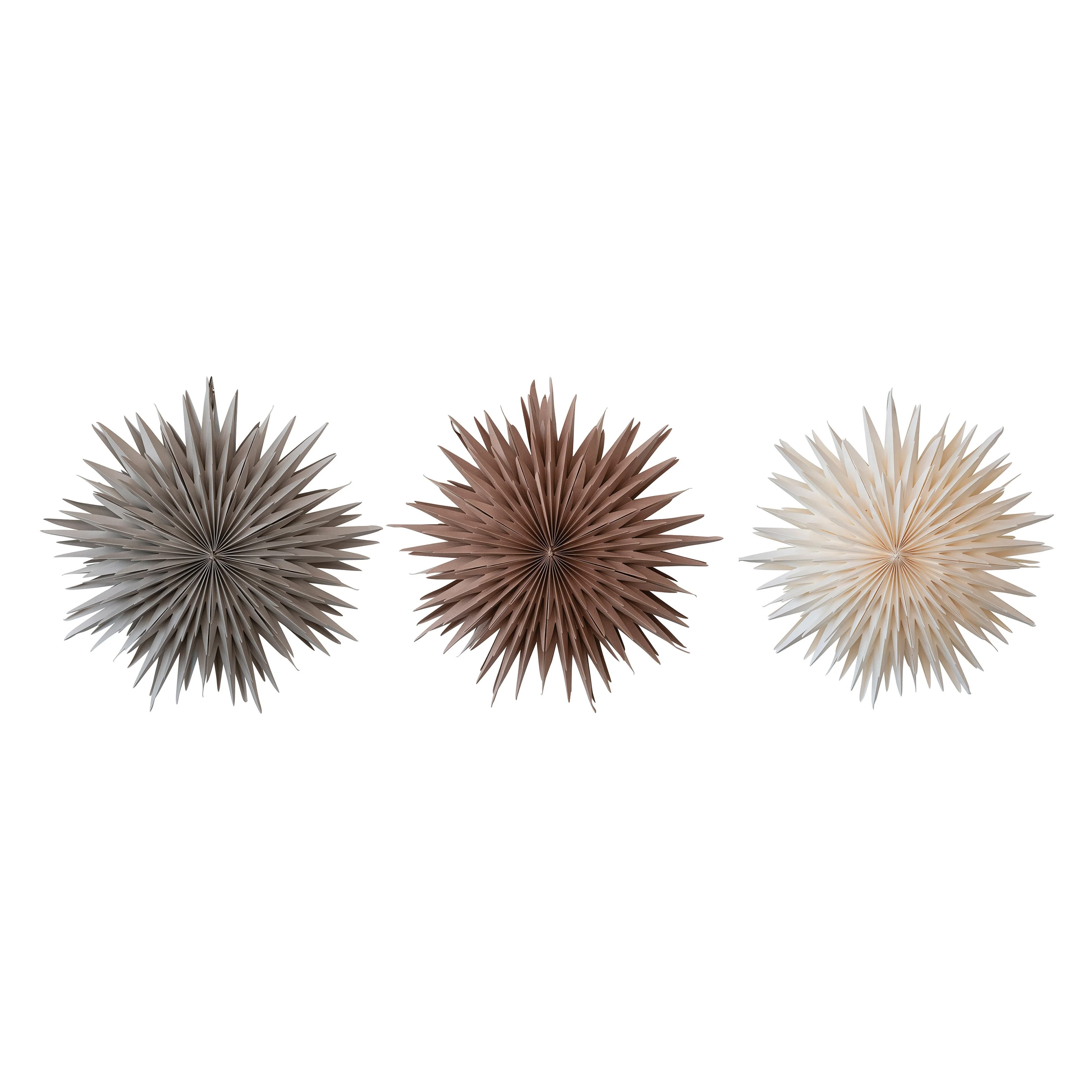 Paper Folding Snowflake Ornament with LED Light String, Set of 3