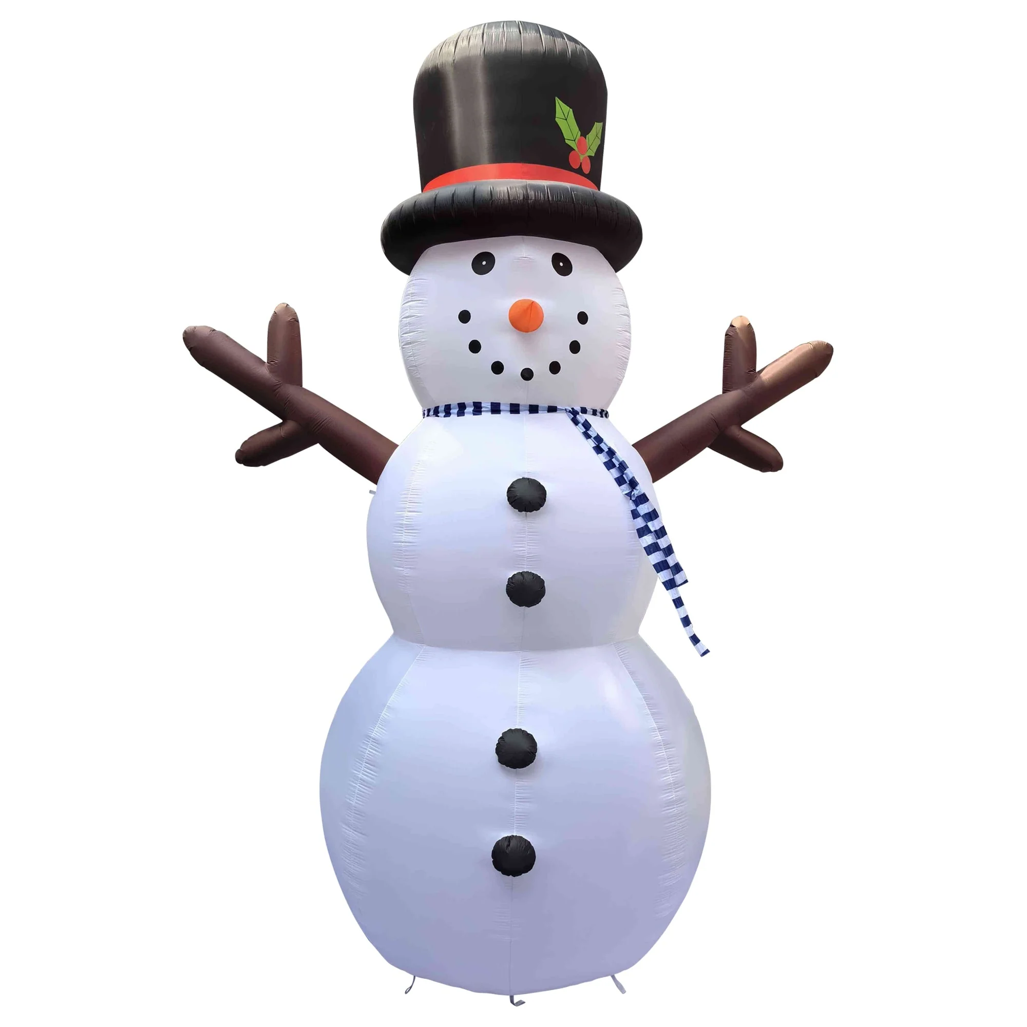Lighted Inflatable Snowman Outdoor Commerical Christmas Decoration - 20' - White