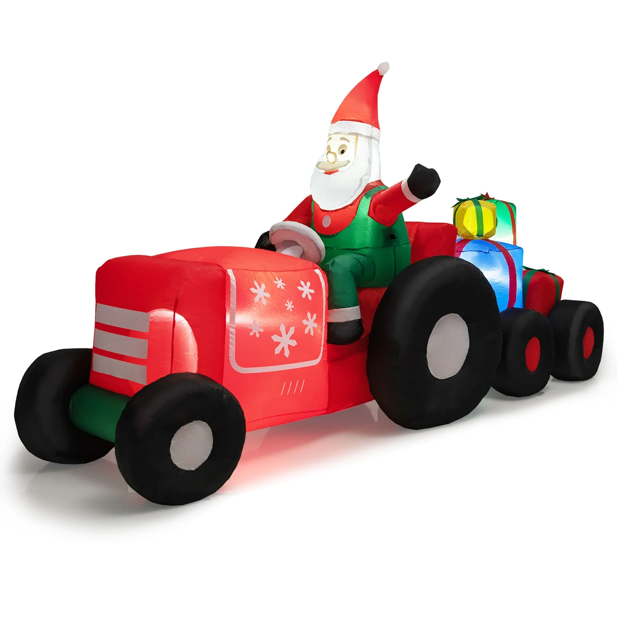 9 FT Christmas Inflatable Santa Claus on Truck with LED Lights