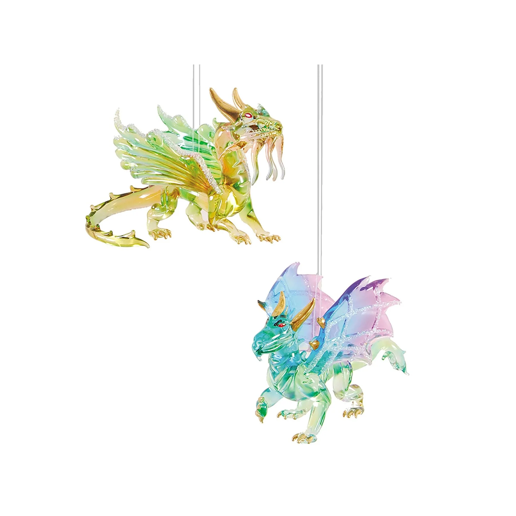 Winged Dragon Ornament, Set of 3 - Set of 3