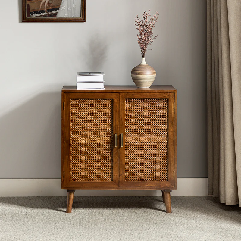 Chiusi 2-Door Cane Accent Cabinet