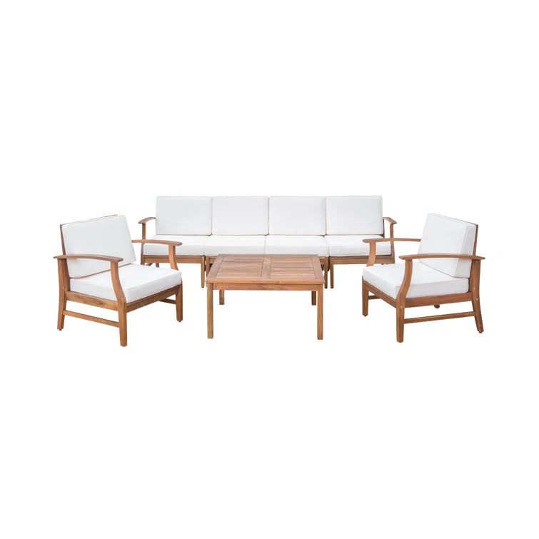 Hulda 6 - Person Outdoor Seating Group with Cushions