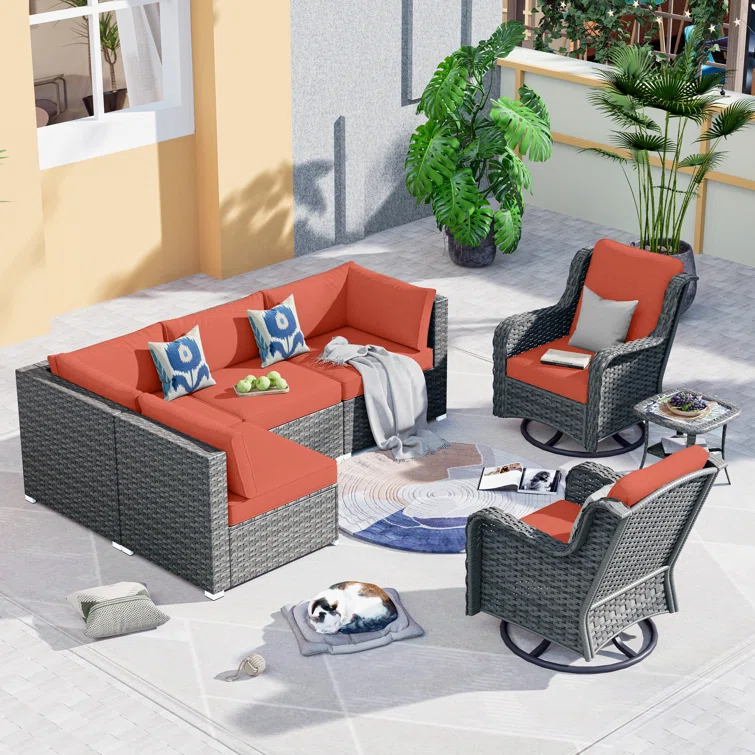 6 - Person Outdoor Seating Group with Cushions
