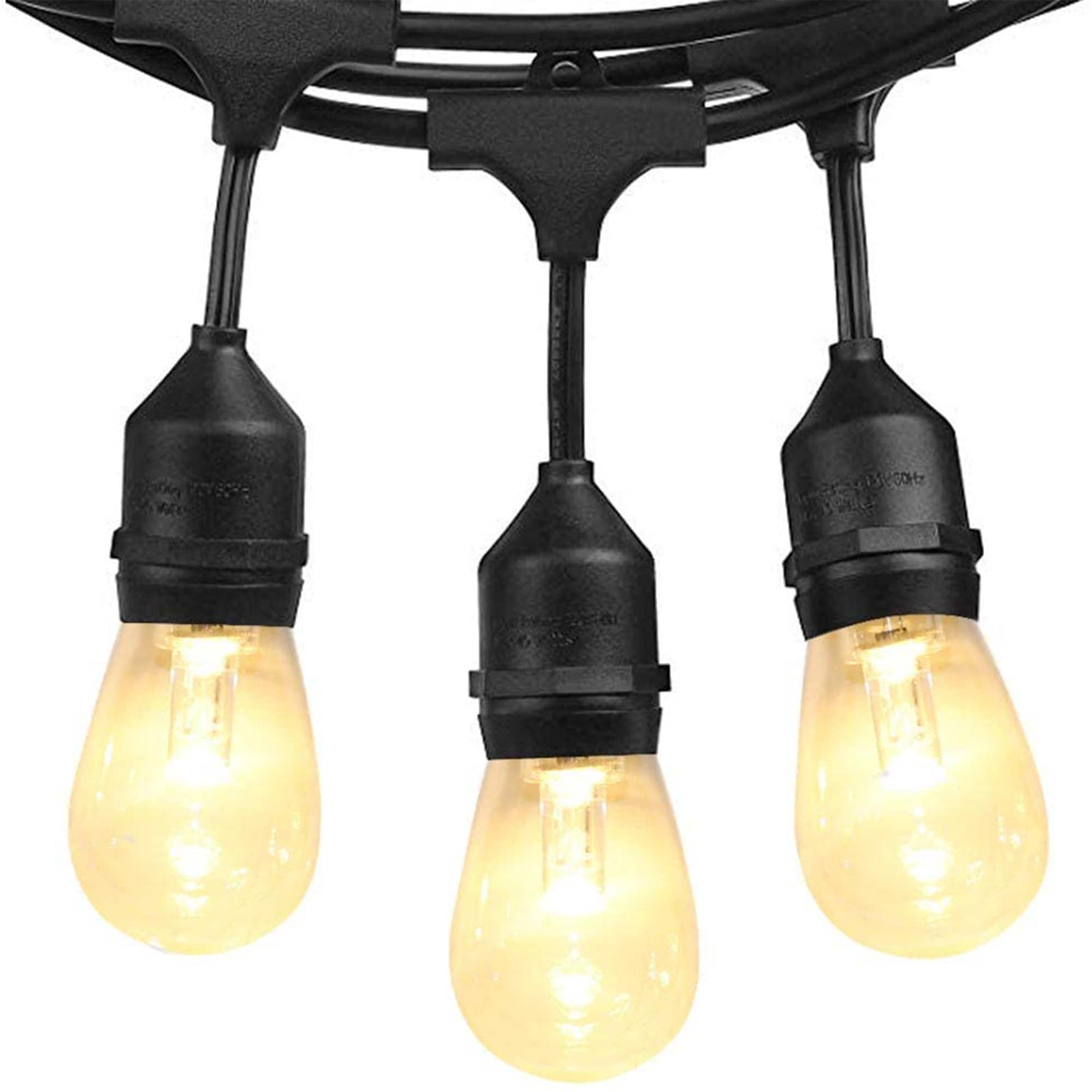 Banord LED 48 Foot 2 Watt String Lights, 17 Shatterproof Bulbs for Outdoor Use - 19.2