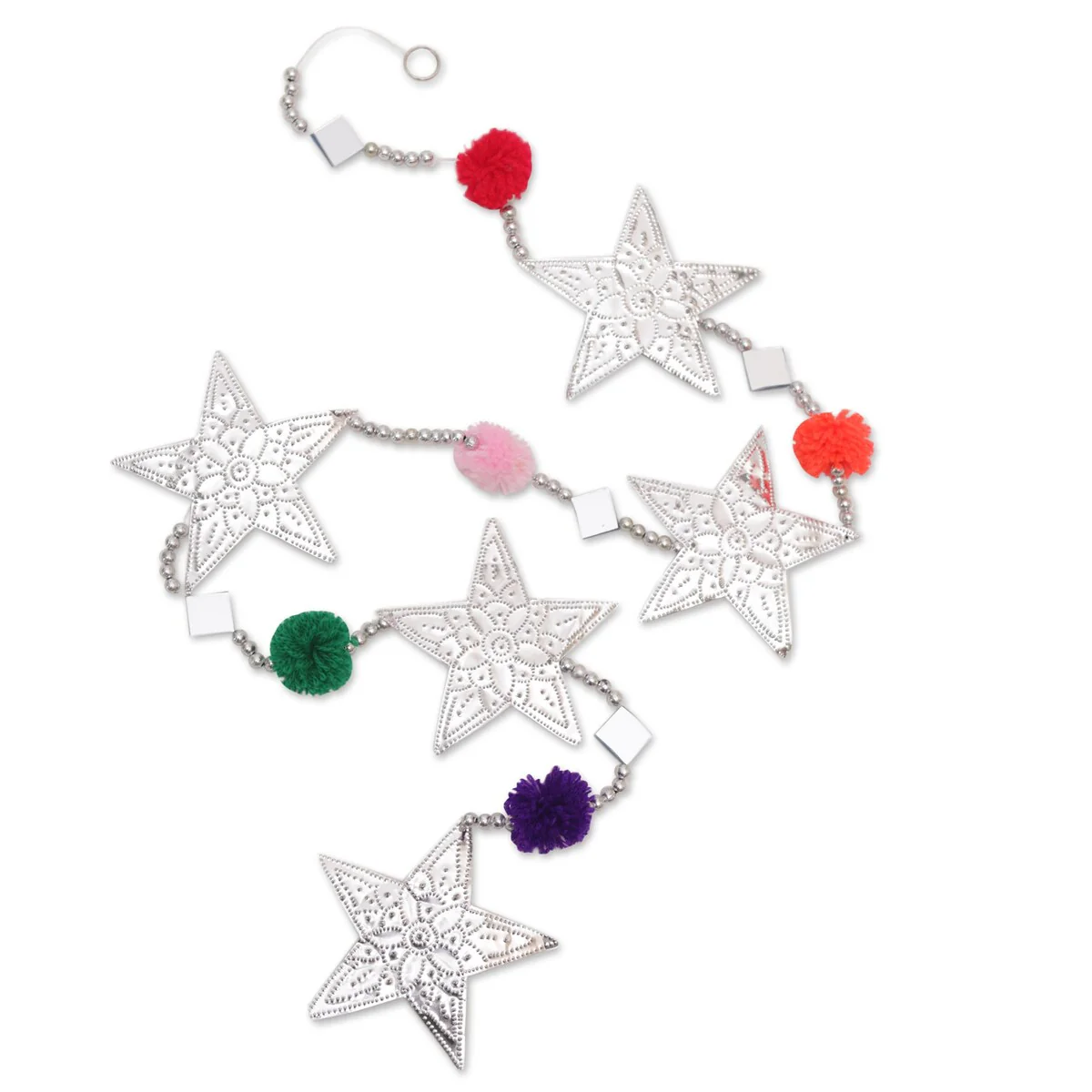 Novica Handmade Starry Colors Aluminum Garland ( pair )