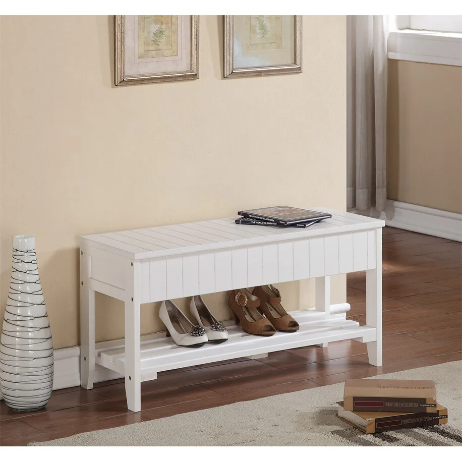 Quality Solid Wood Shoe Bench with Storage