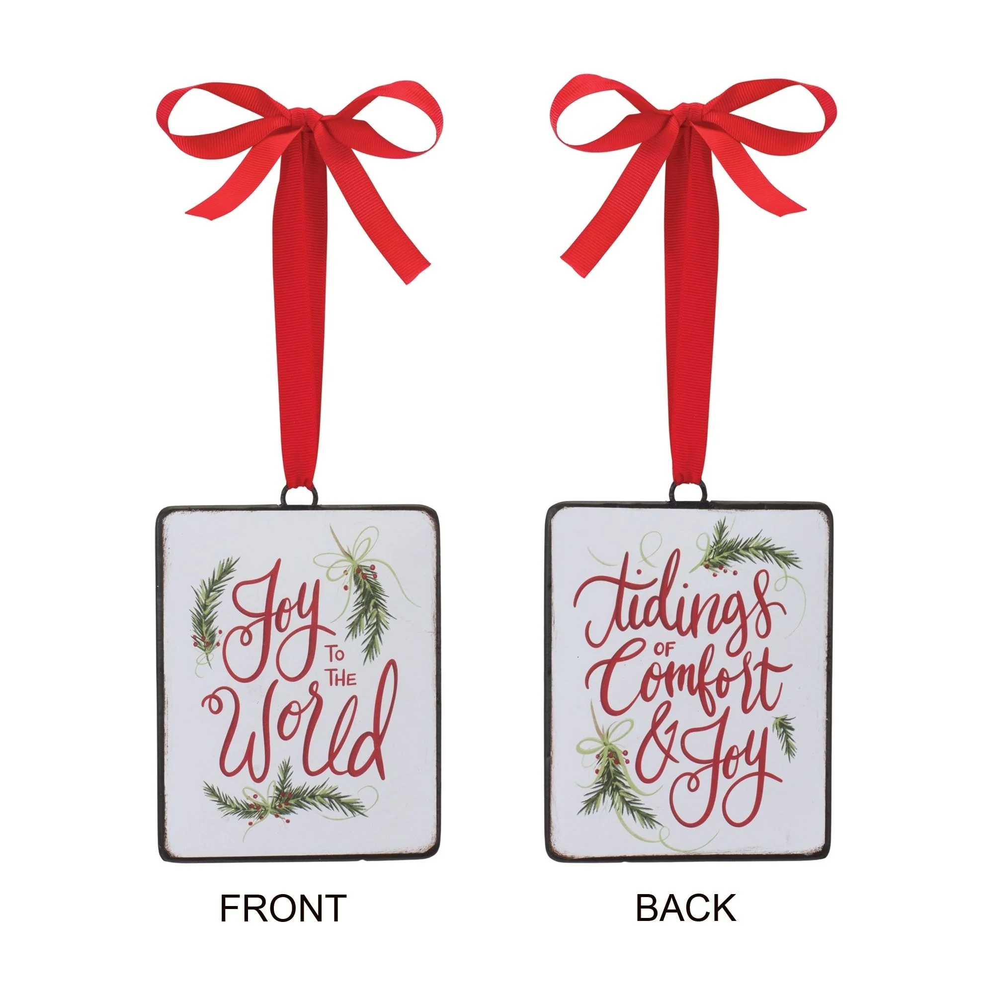 Double Sided Sentiment Christmas Ornaments - 5.25