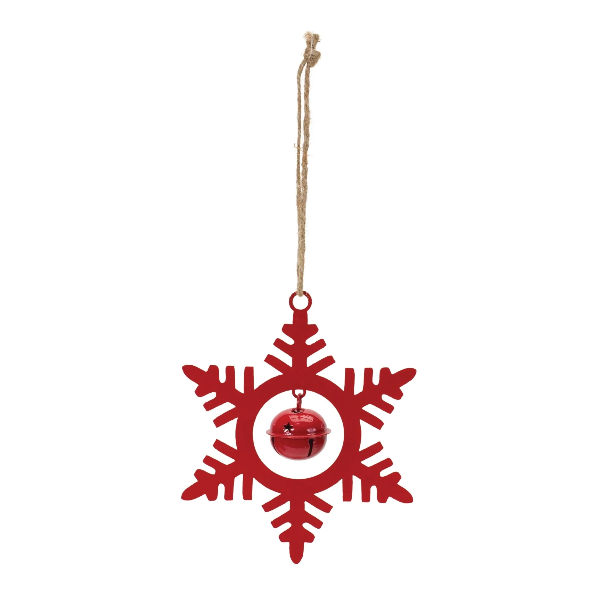 Snowflake with Bell Christmas Ornaments - 6.5
