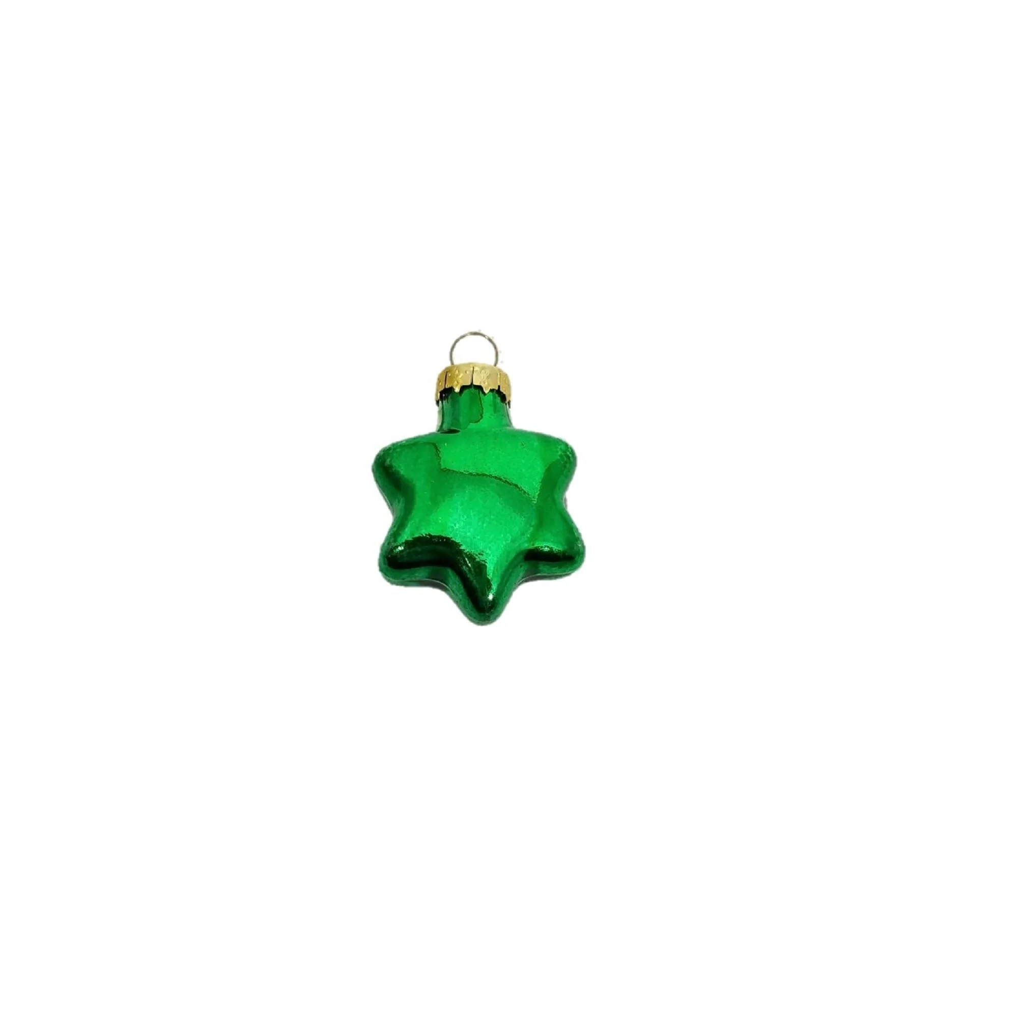 Shiny Finish Glass Christmas Star Ornaments 1.75