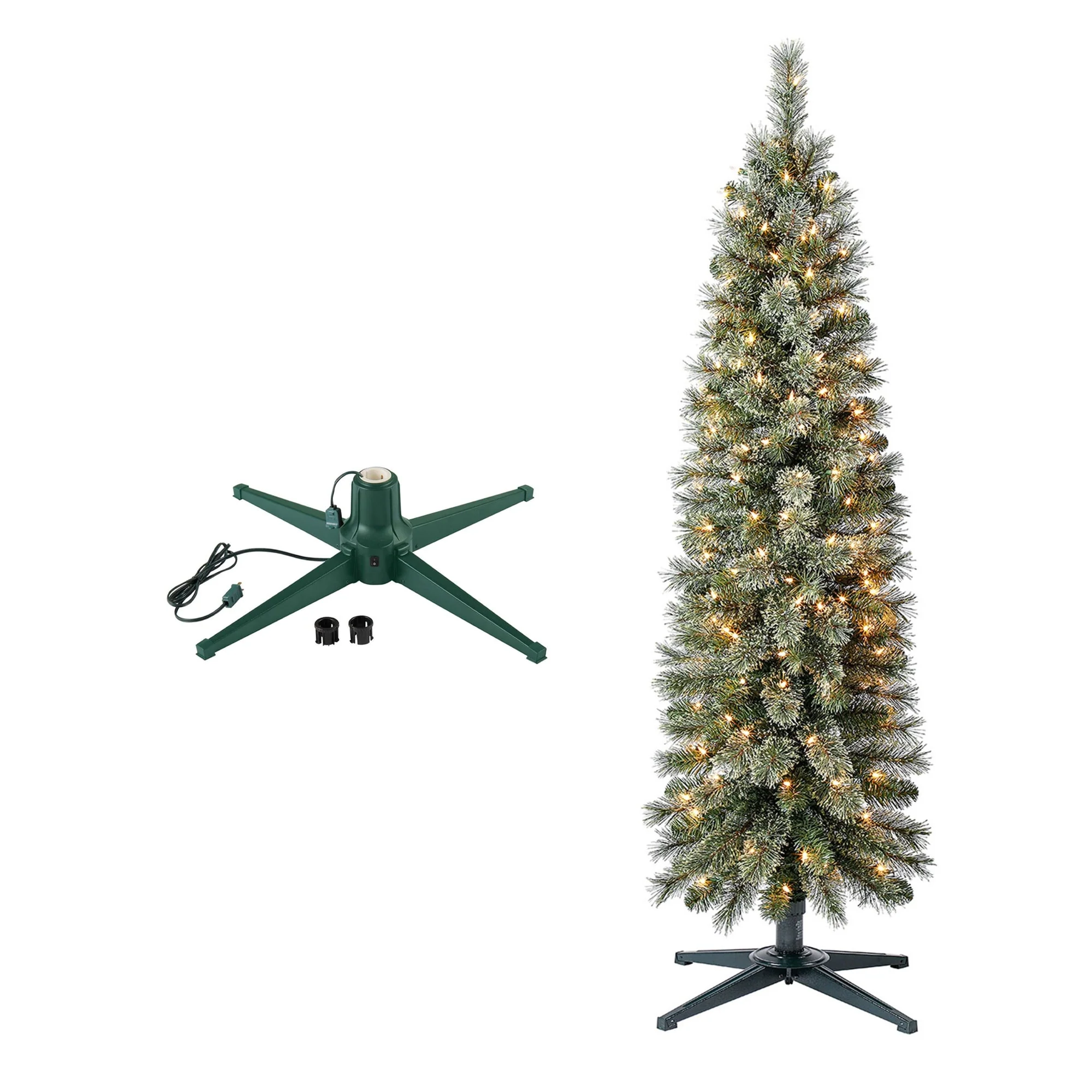 Home Heritage Stanley Pine Artificial Christmas Tree, 5' with Metal Base Stand - 12.18