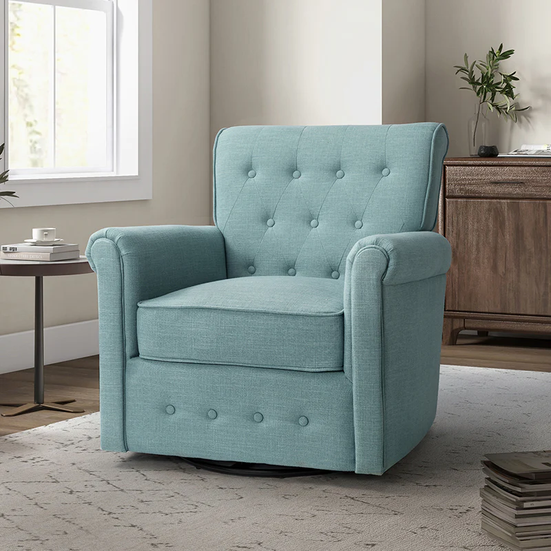 Gwendolyn Upholstered Swivel Armchair