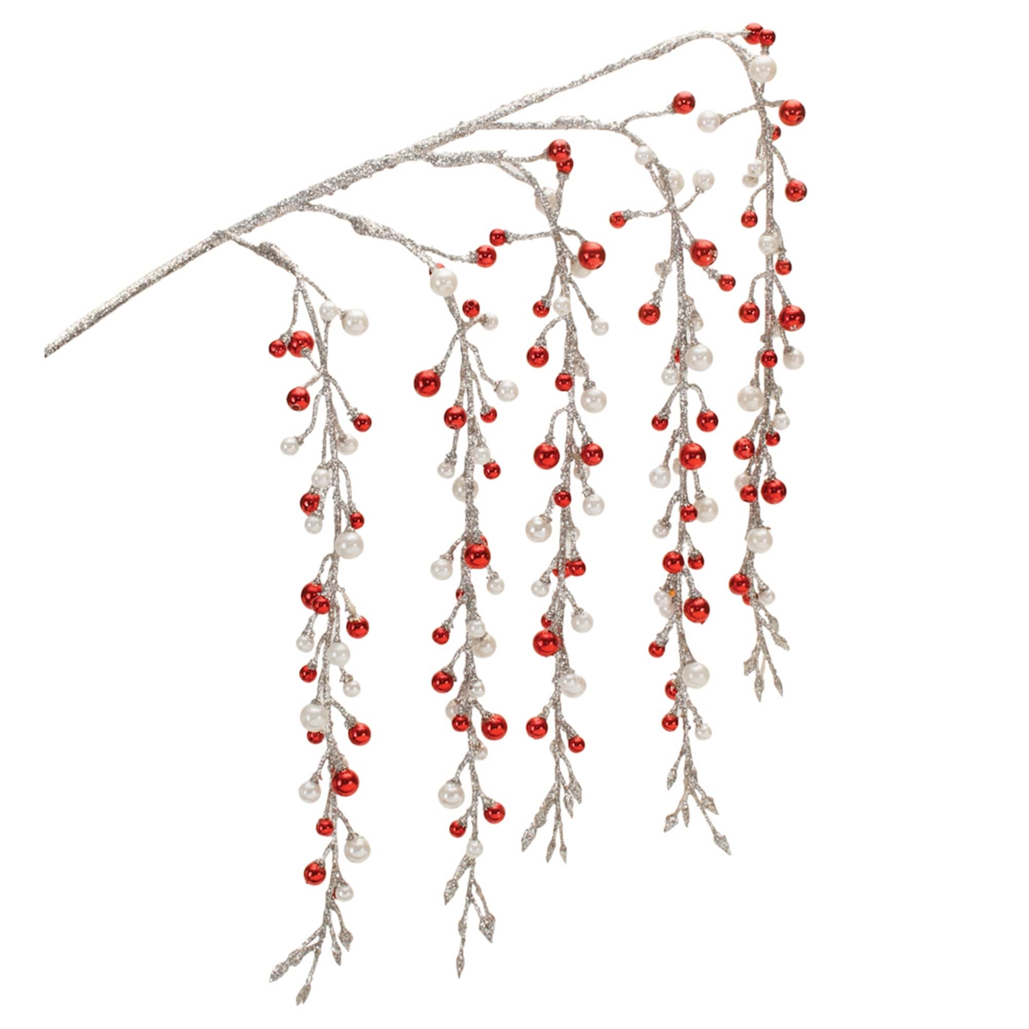 Glittered Hanging Berry Artificial Christmas Sprays - 26