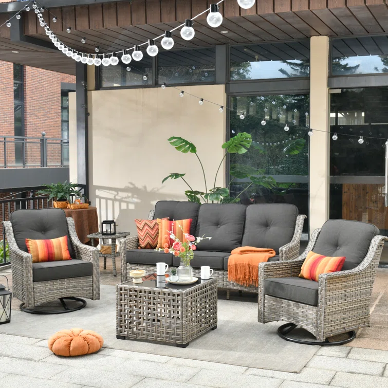 Mendota 6 - Person Outdoor Seating Group with Cushions
