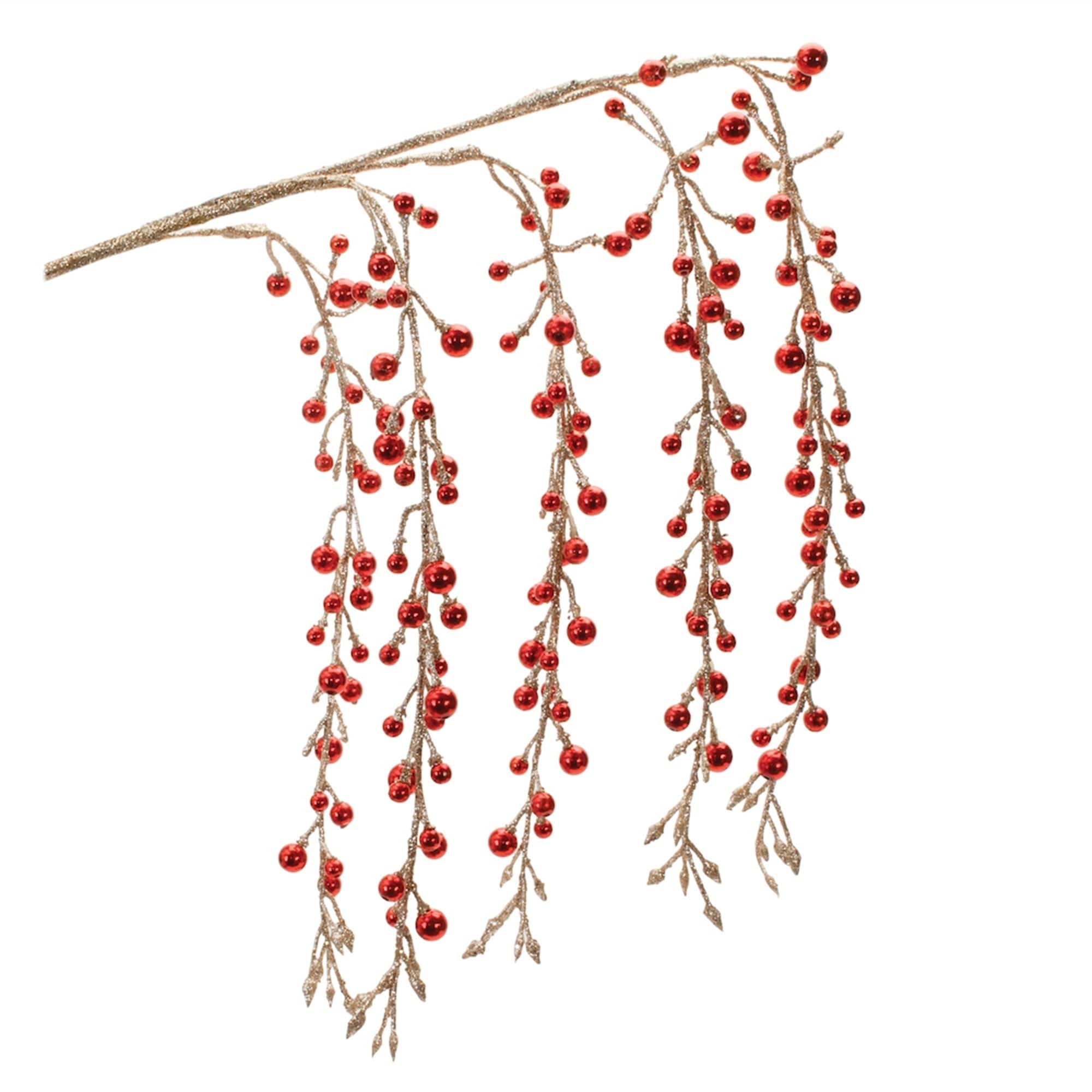 Artificial Berry Hanging Christmas Branch Spray - 26