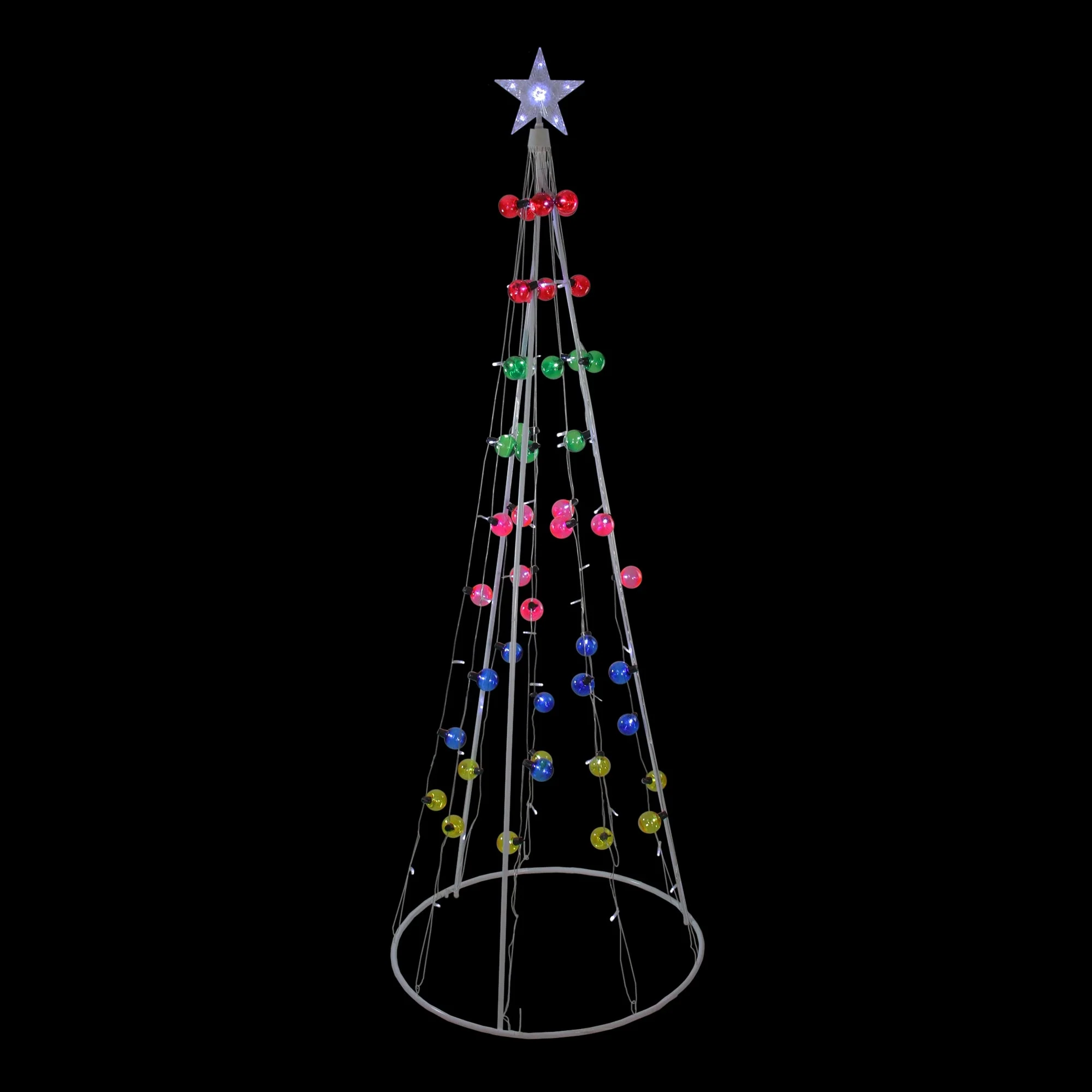 Lighted Show Cone Christmas Tree Outdoor Decoration - 6' - Multicolor - Multi