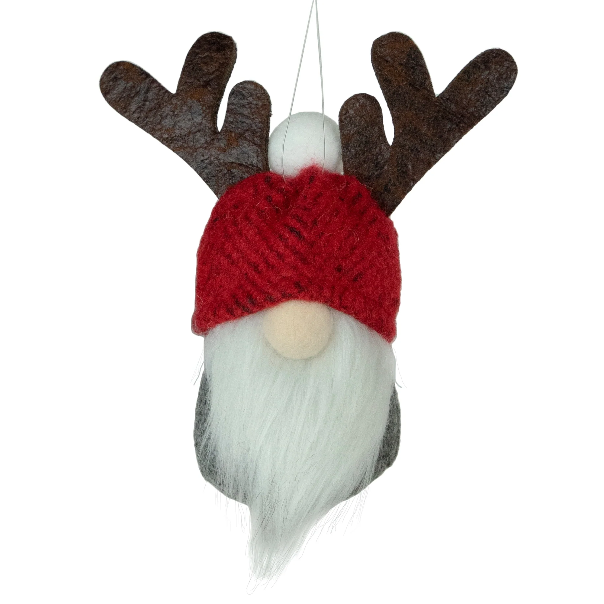 5 Red Gray Santa Gnome Moose Antlers Christmas Ornament Decoration