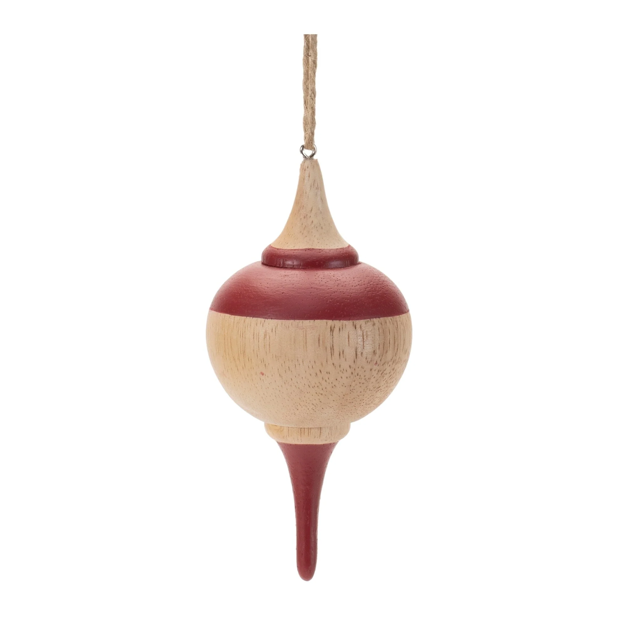 Oak Wood Top Glass Christmas Ornaments - 5