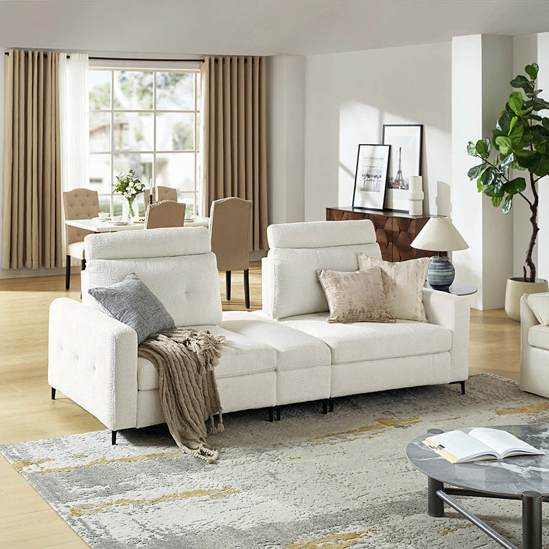 Constantin Modern Storage Button-Tufted Sectional Sofa with Adjustable Backrest