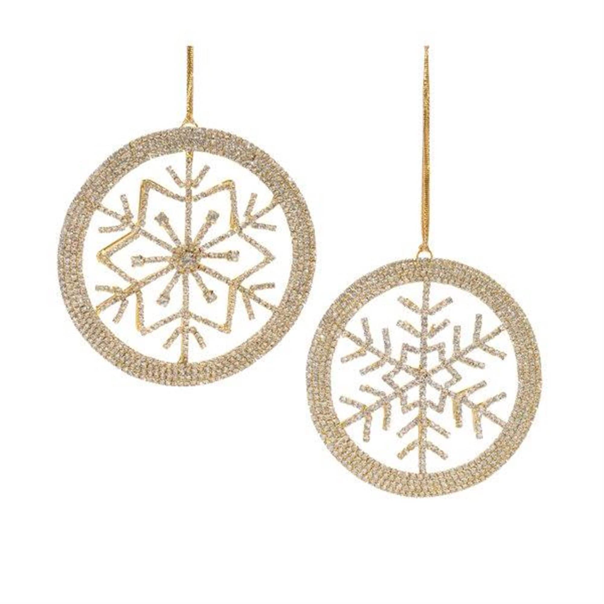 Jeweled Snowflake Christmas Ornaments - 4.75