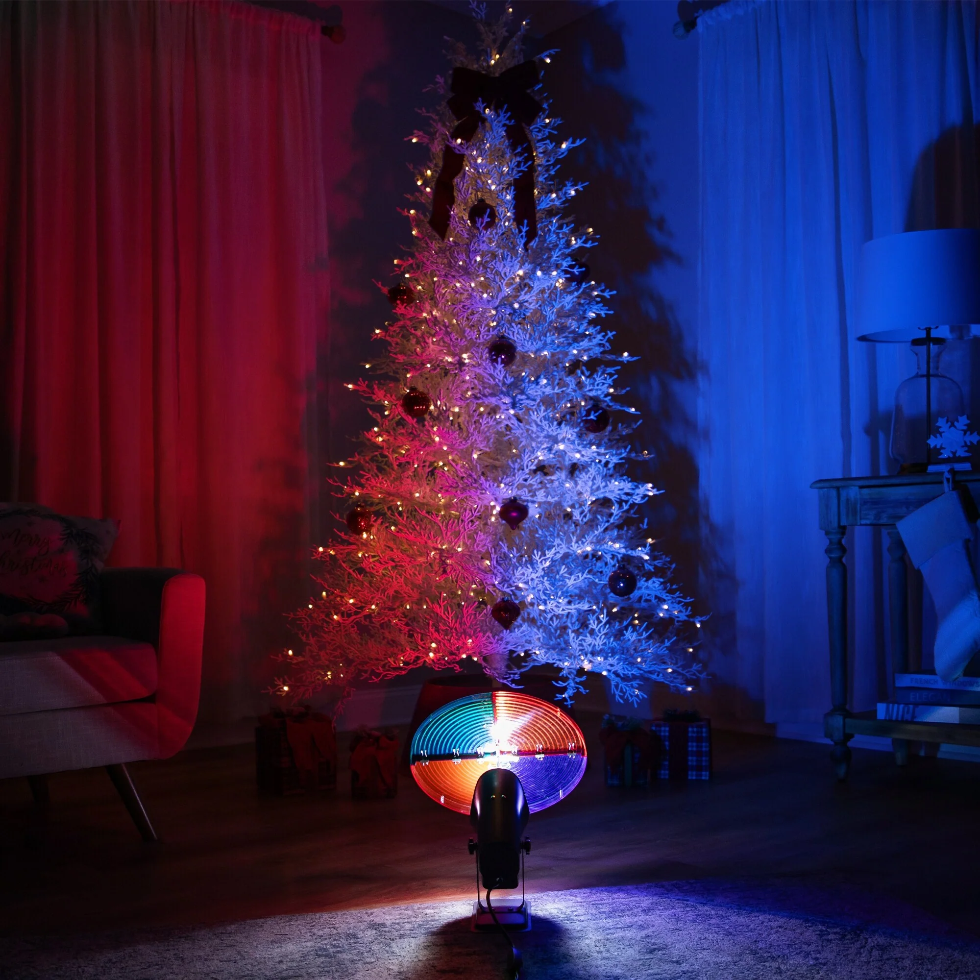 LED Lighted Christmas Tree Color Projector Wheel - 13