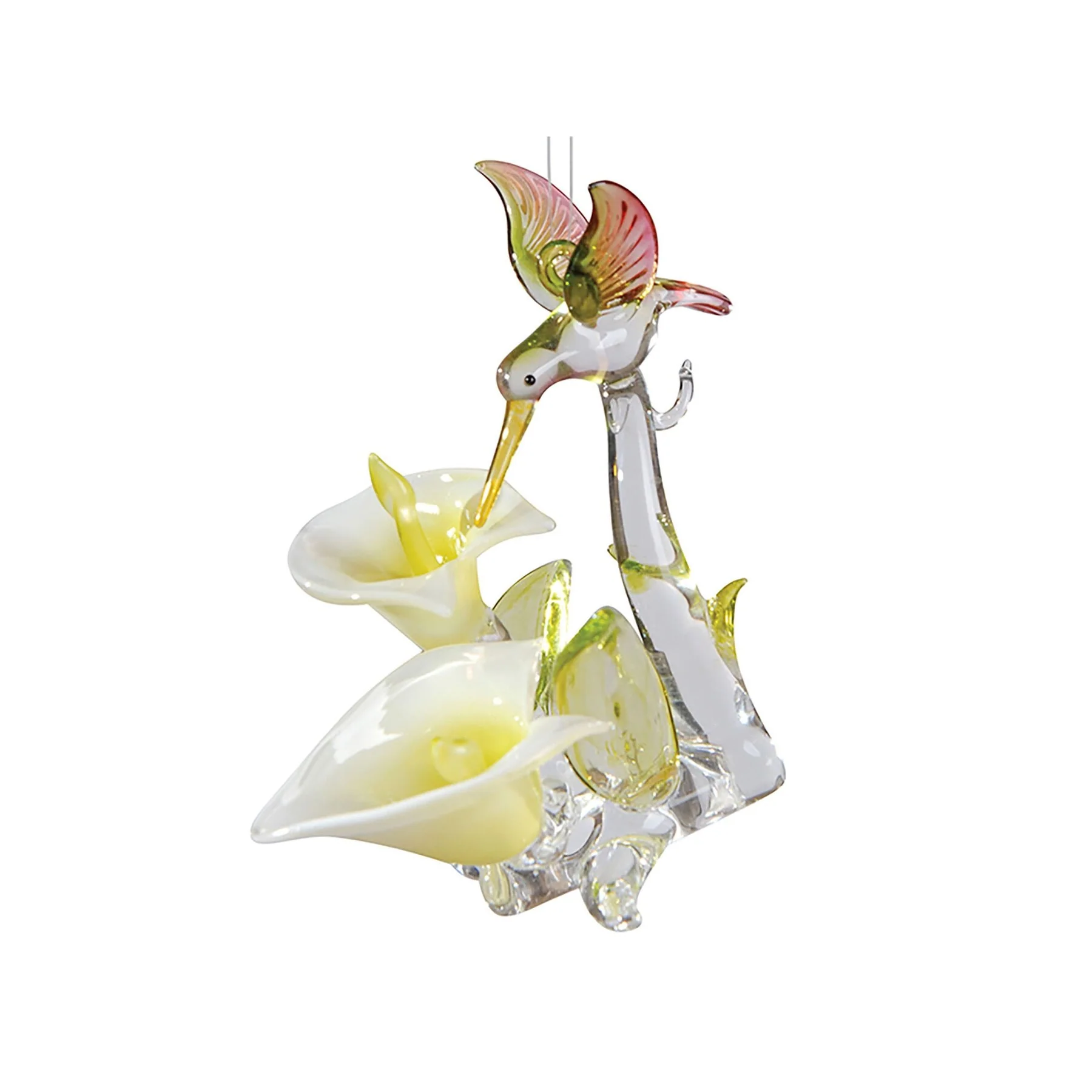 Hummingbird & Flower Christmas Xmas Ornament Set of 2 - Set of 2