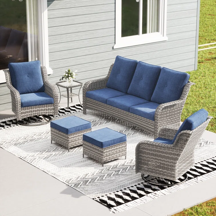 Jeri 5 - Person Outdoor Seating Group with Cushions