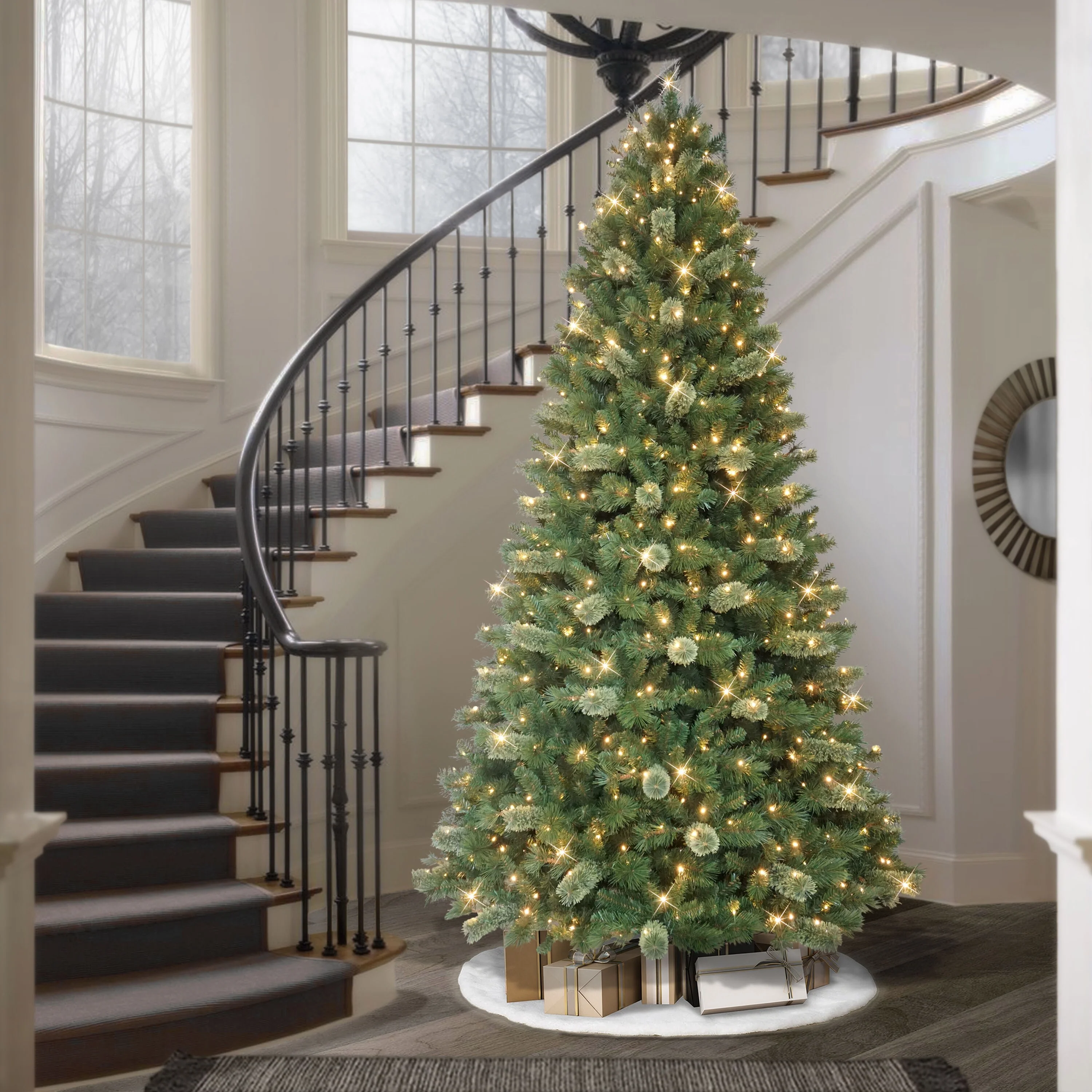 Puleo International 9' Pre-Lit Artificial Teton Pine Tree with 800 LED Lights
