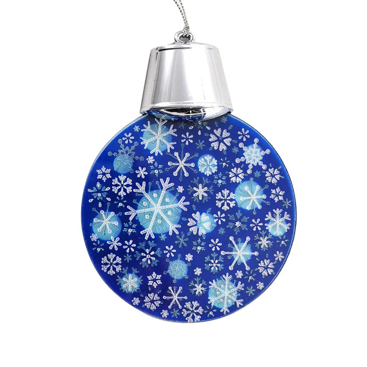6 Pieces Christmas Ball Ornaments LED Light Bulbs Plastic Ornaments Flash Ball