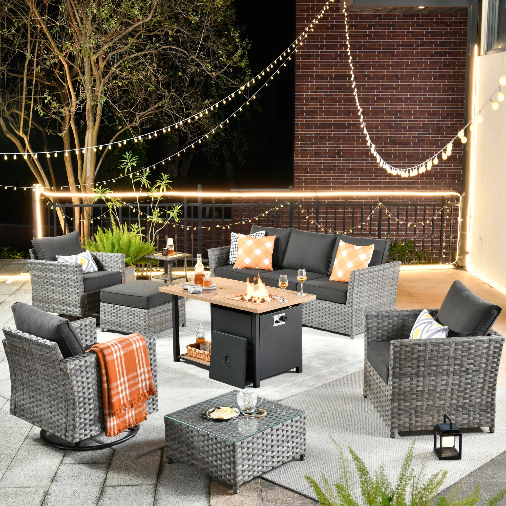 Ovios Patio Furniture Set 8-Piece include 42