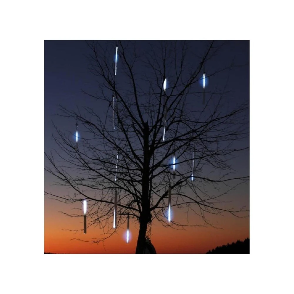 Set of 10 Dripping Icicle Double-Sided Christmas Light Tubes 6