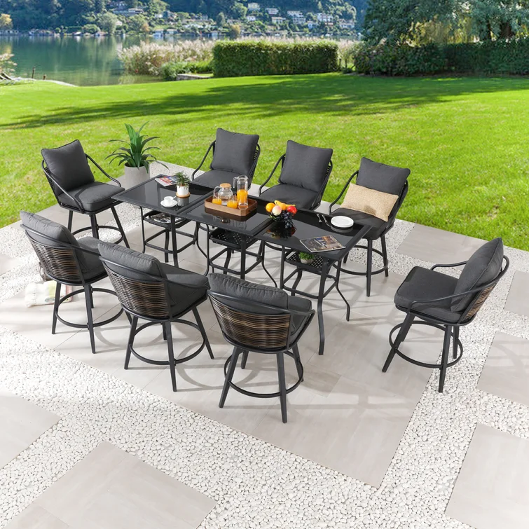 Frayda 8 - Person Square Outdoor Dining Set with Cushions