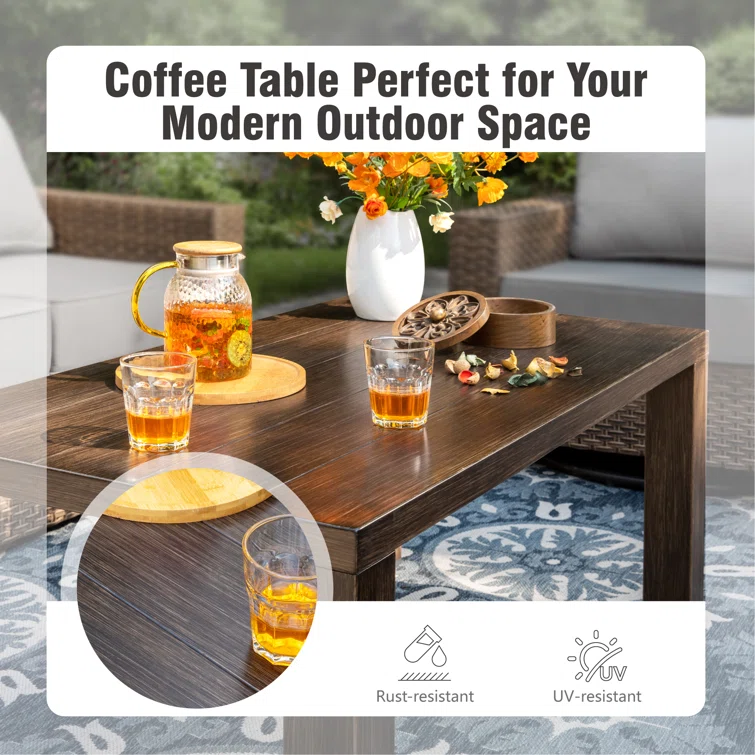 Outdoor Wicker Patio Conversation Furniture Set