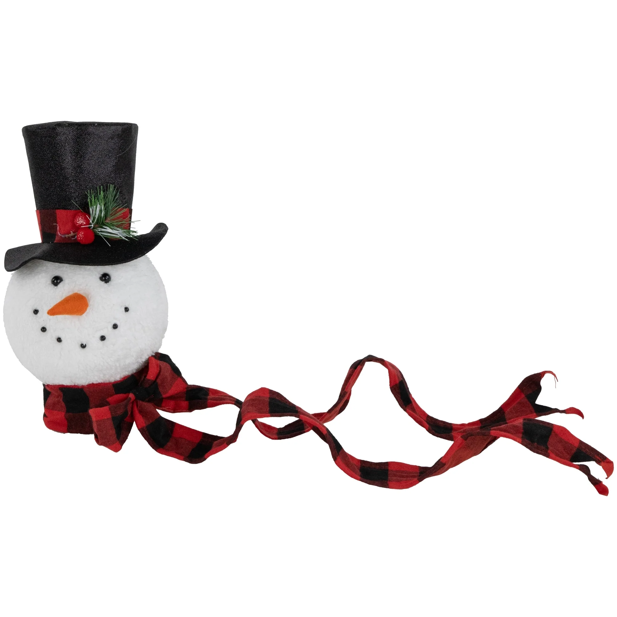 Plush Snowman in Top Hat Christmas Tree Topper -12
