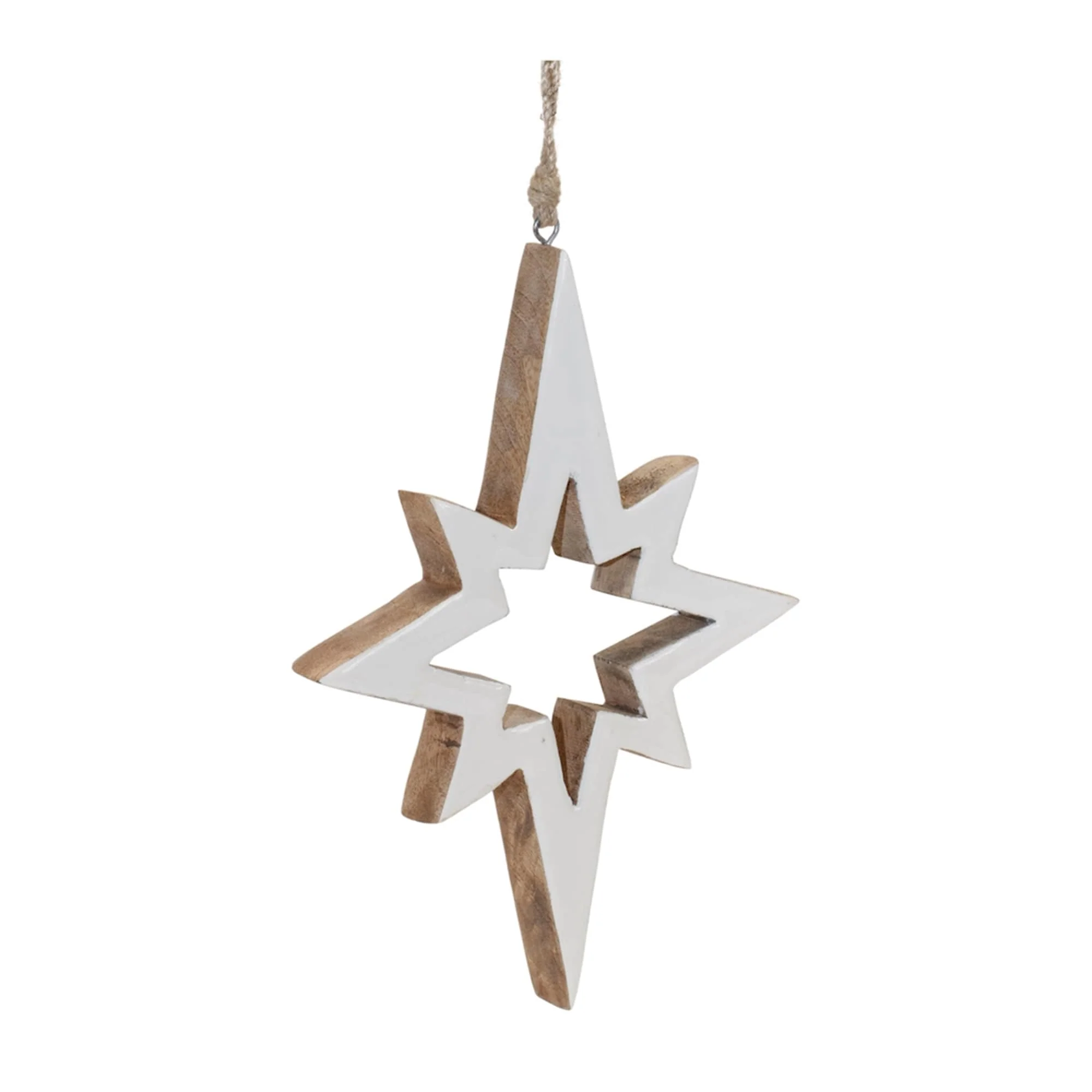 Cut-Out Wood Star Christmas Ornaments - 10