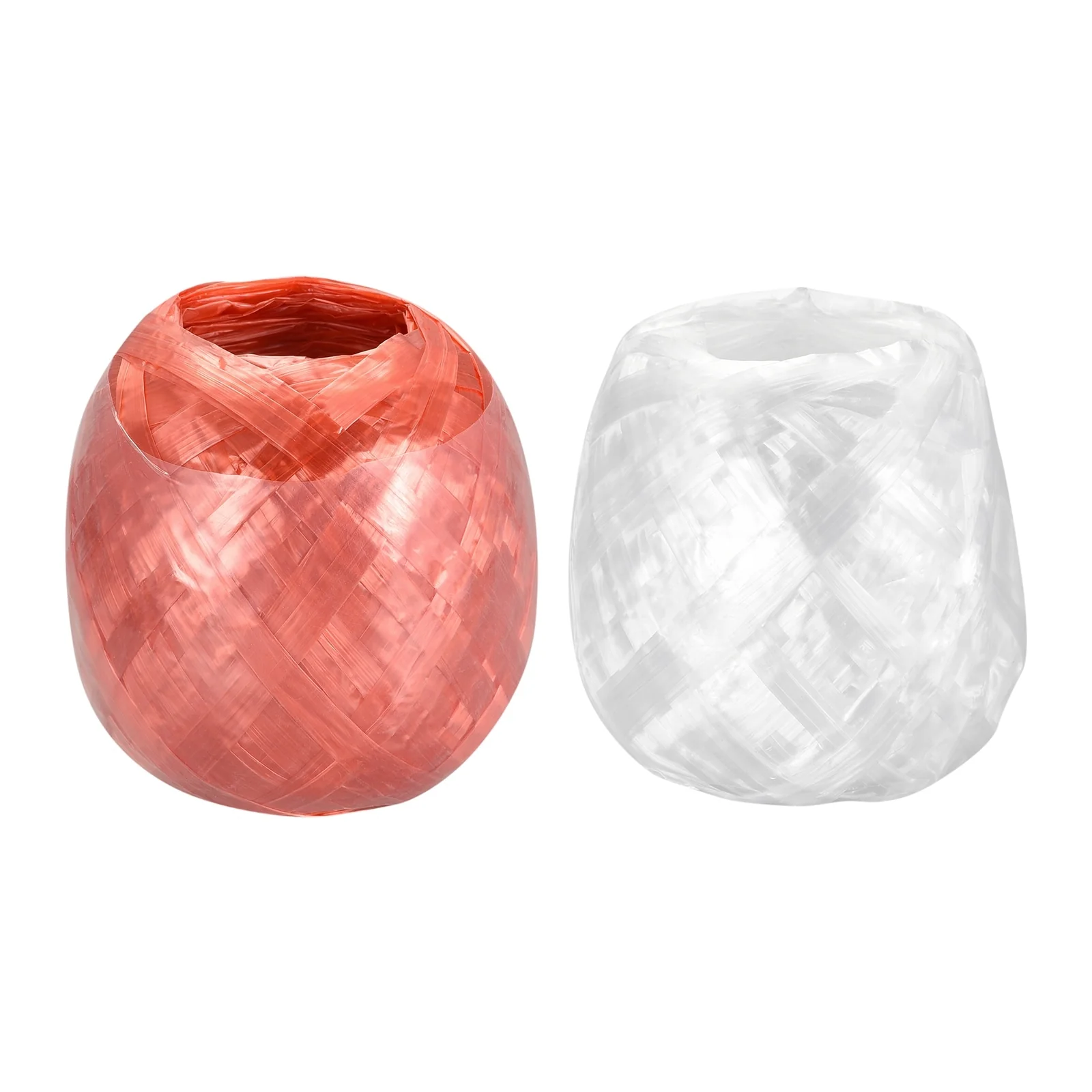 Polyester Nylon Plastic Rope Twine Bundled for Packing ,50m Red,White 2Pcs
