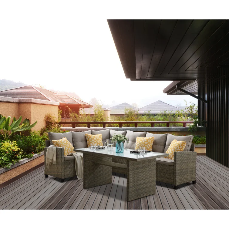 Jameown 6 - Person Outdoor Seating Group with Cushions