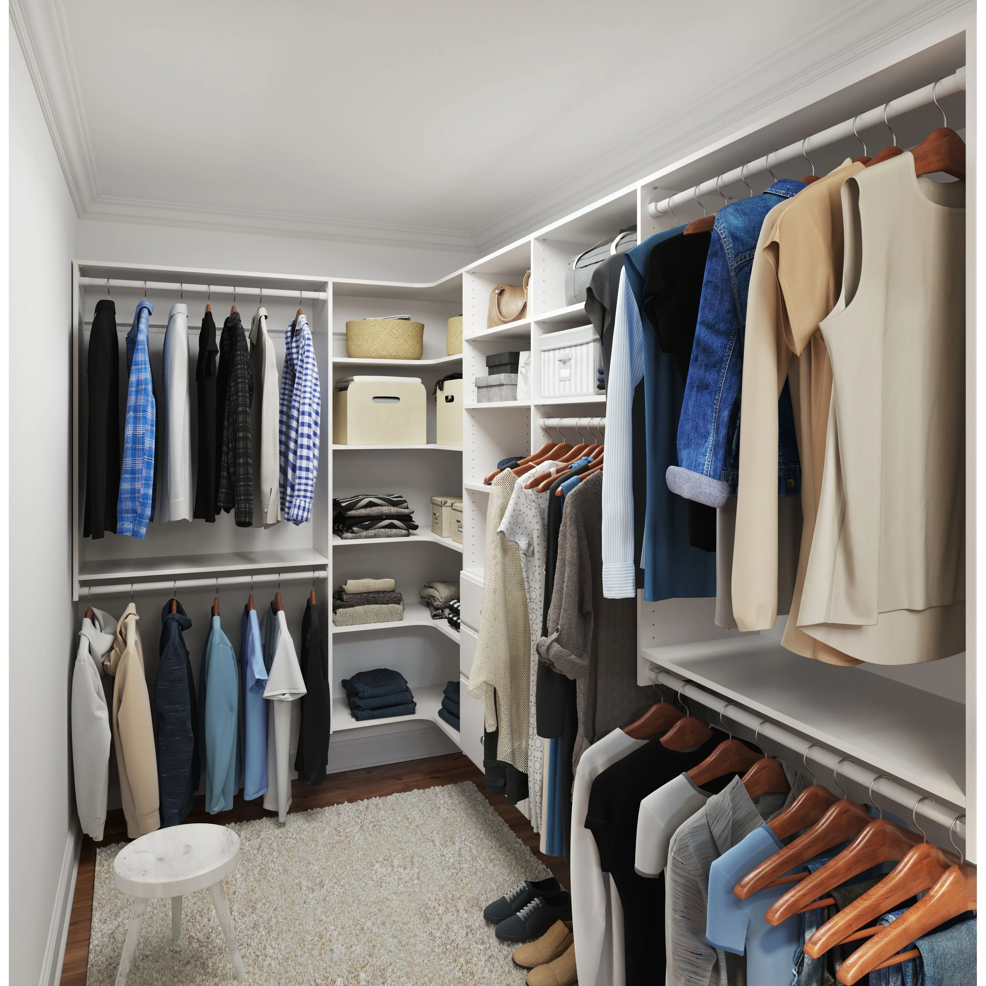 Easy Track Ultimate Corner Laminate Closet Kit