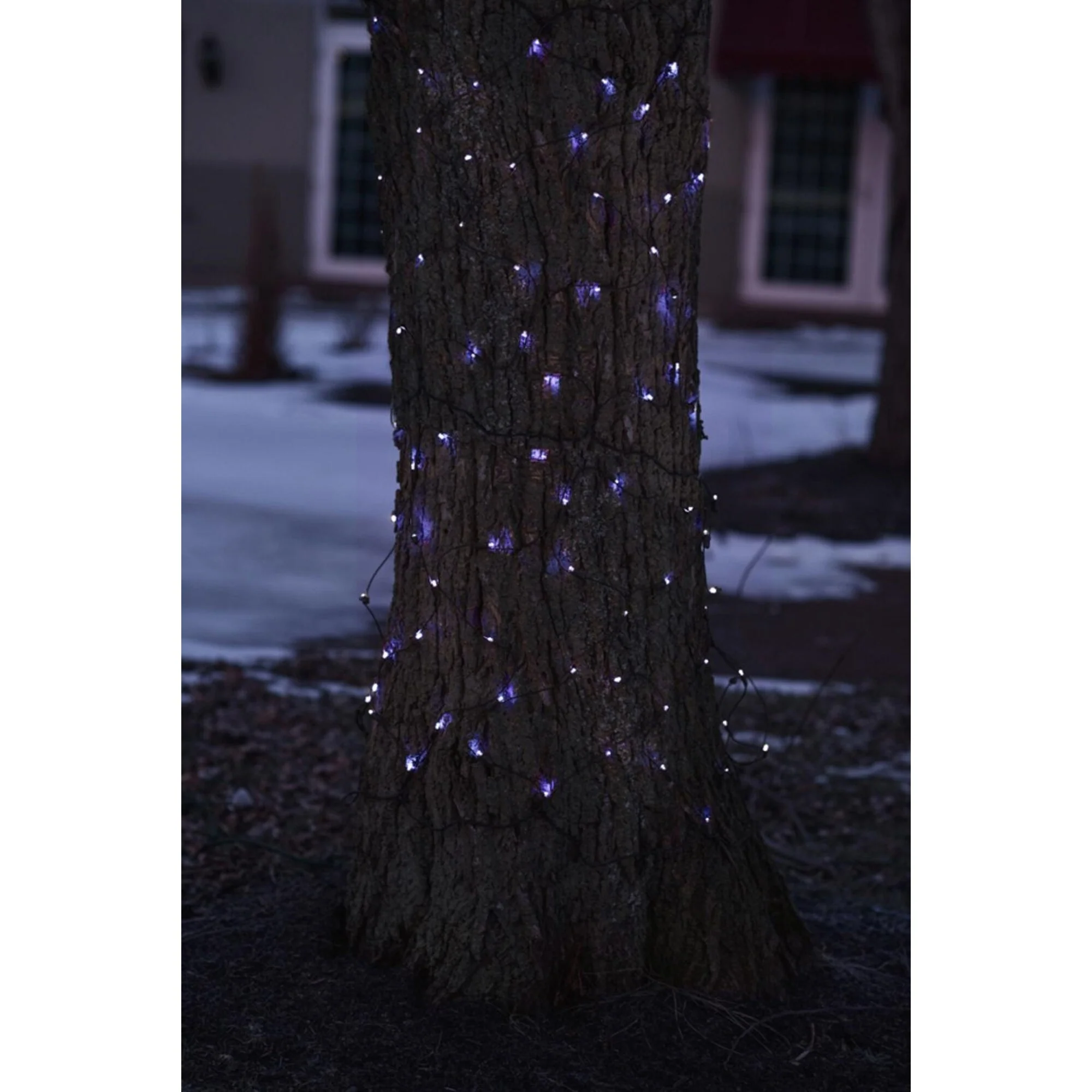 2' x 8' Blue LED Tree Trunk Wrap Christmas Net Lights - Brown Wire