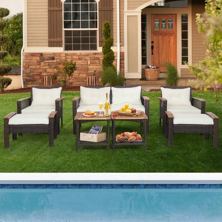 Gymax 6 - Person Outdoor Seating Group with Cushions