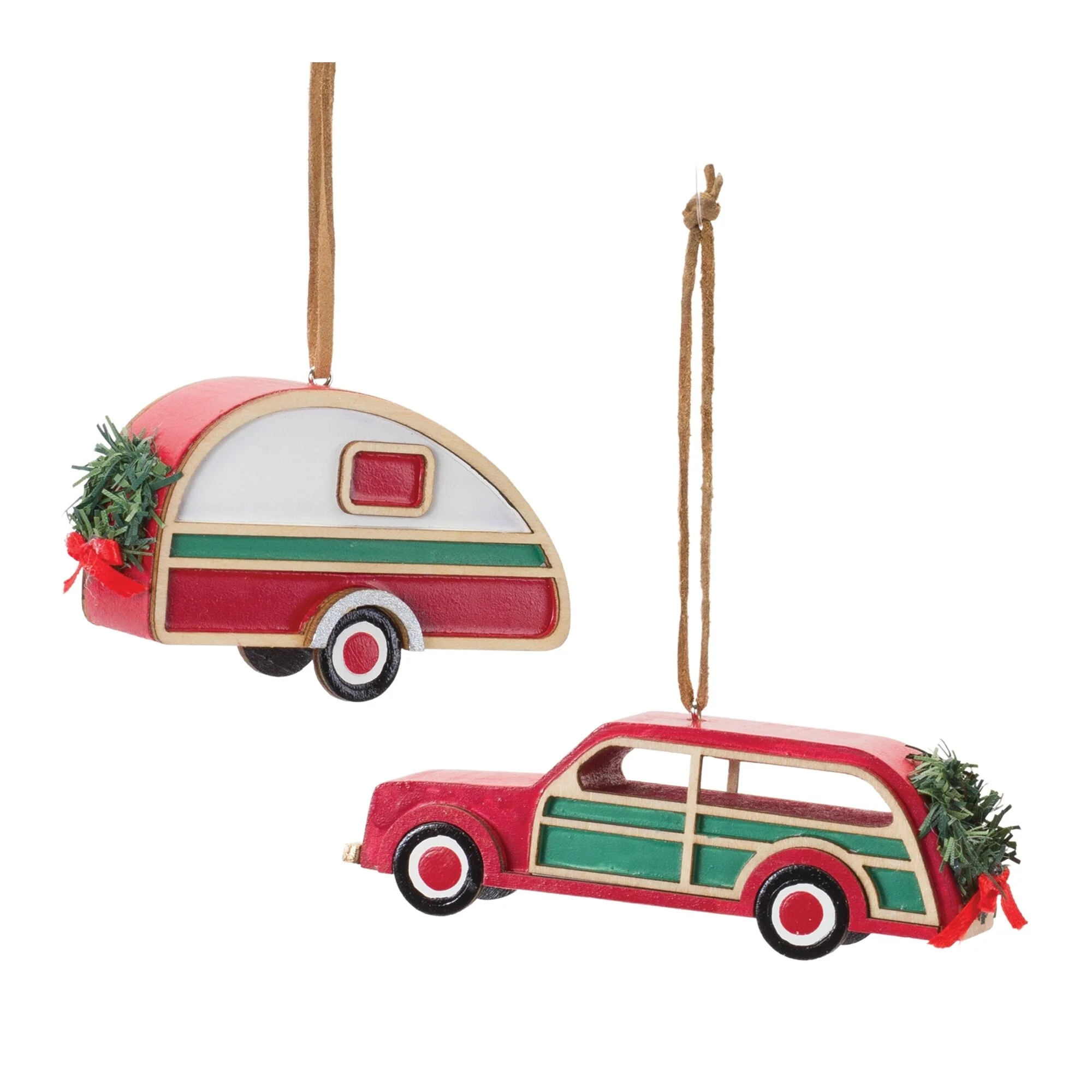Camper and Car Christmas Ornaments - 4.5