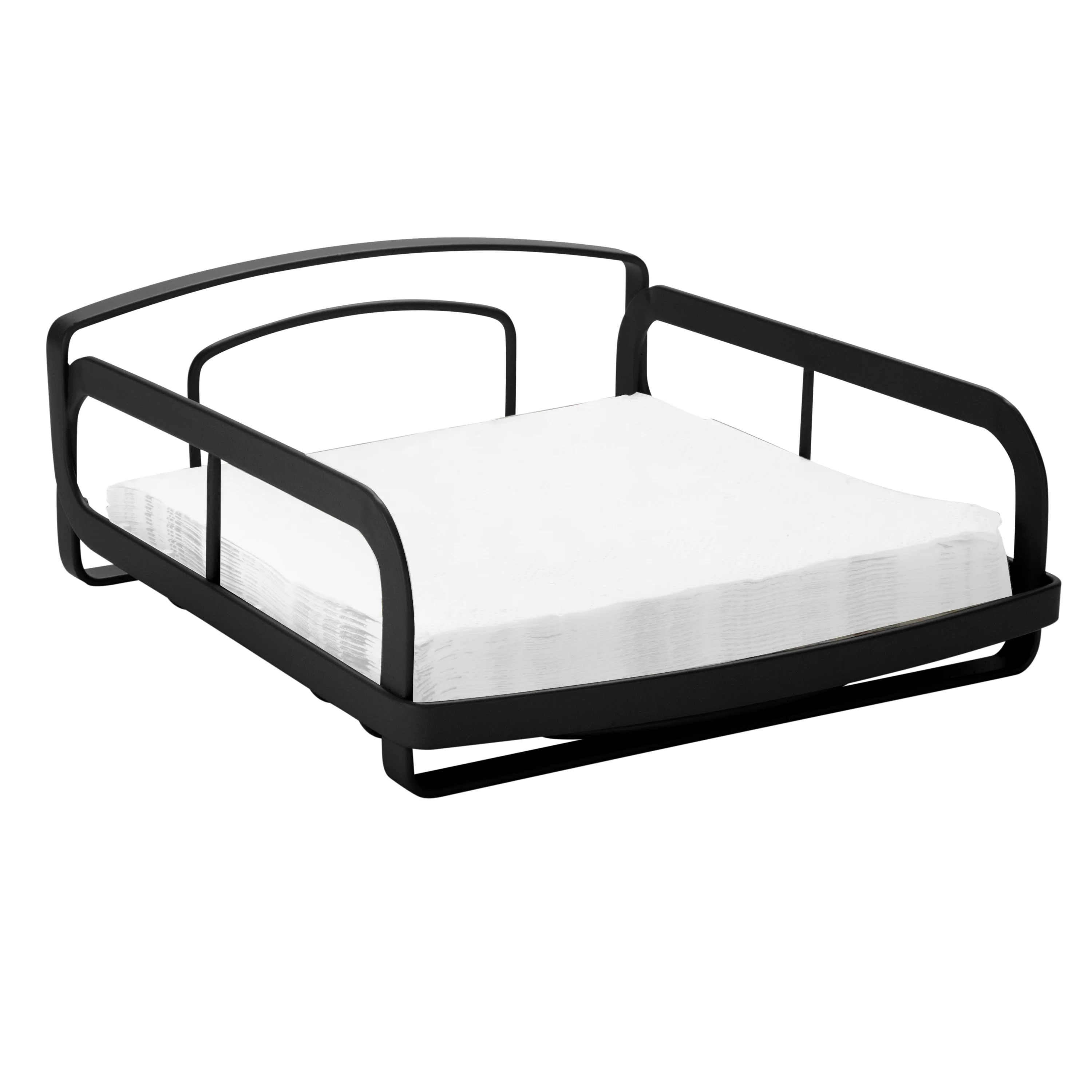 Kitchen Details Industrial Collection Napkin Holder in Matte Black - 7.5
