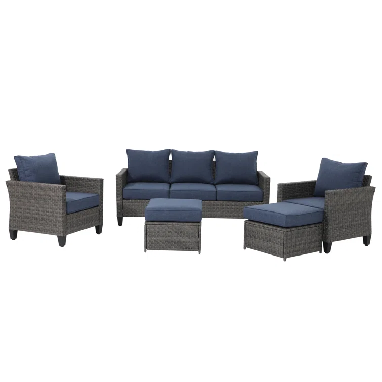 Foos 5 - Person Outdoor Seating Group with Cushions