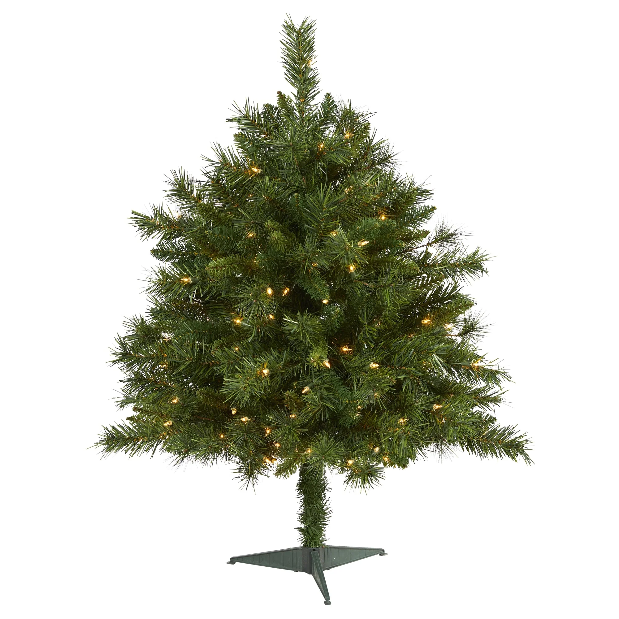 3’ Pre-lit Wyoming Pine Artificial Christmas Tree, Clear LED Lights - 3 Foot