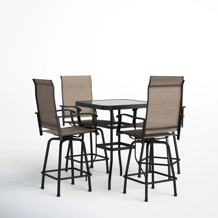 Allenna 4 - Person Square Outdoor Dining Set
