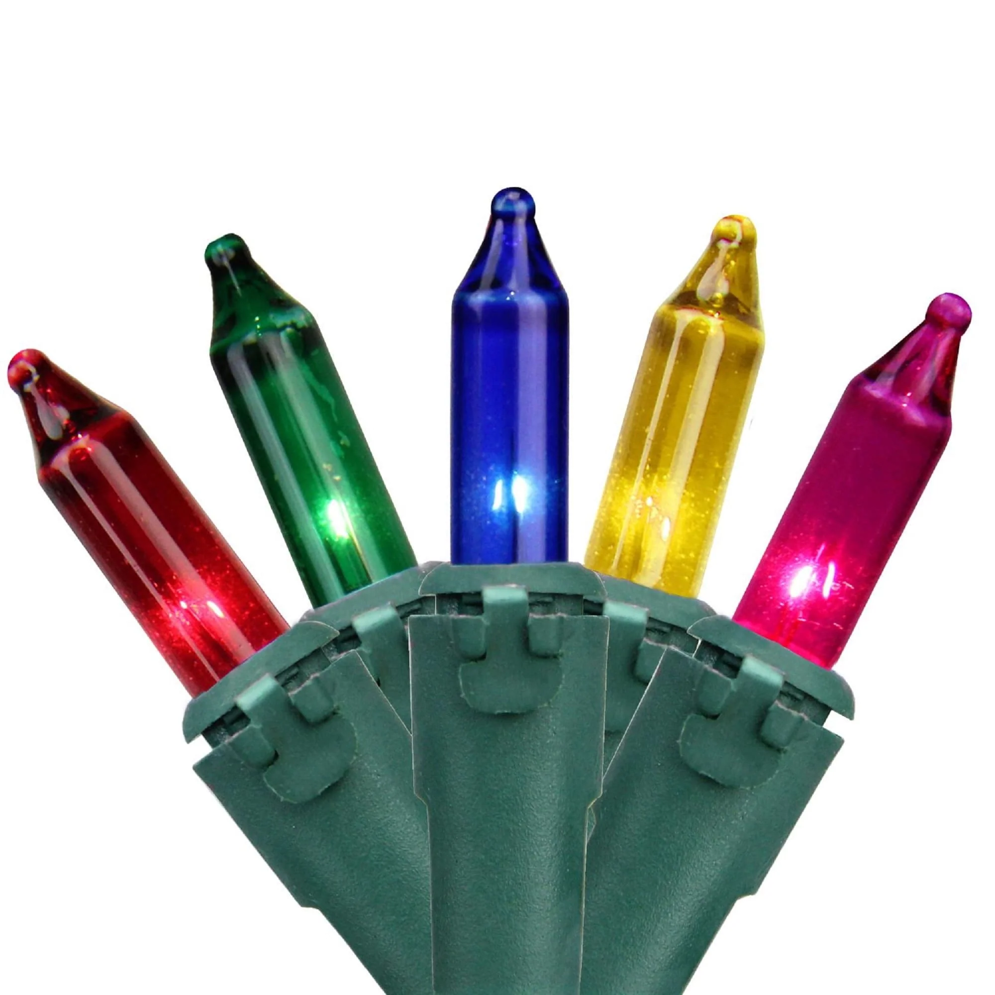 450-Count Multi-Color Mini Christmas Light Set - 92' Green Wire
