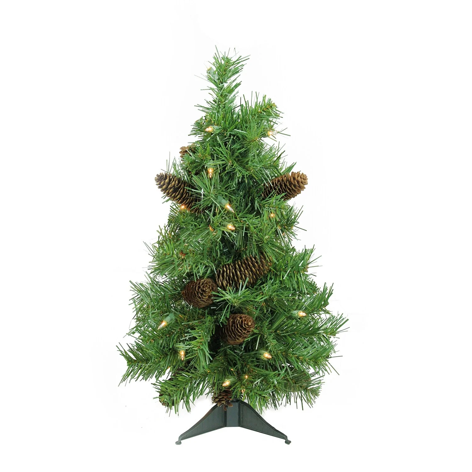 2' Green Full Dakota Pine Artificial Christmas Tree Clear Lights - 2 Foot
