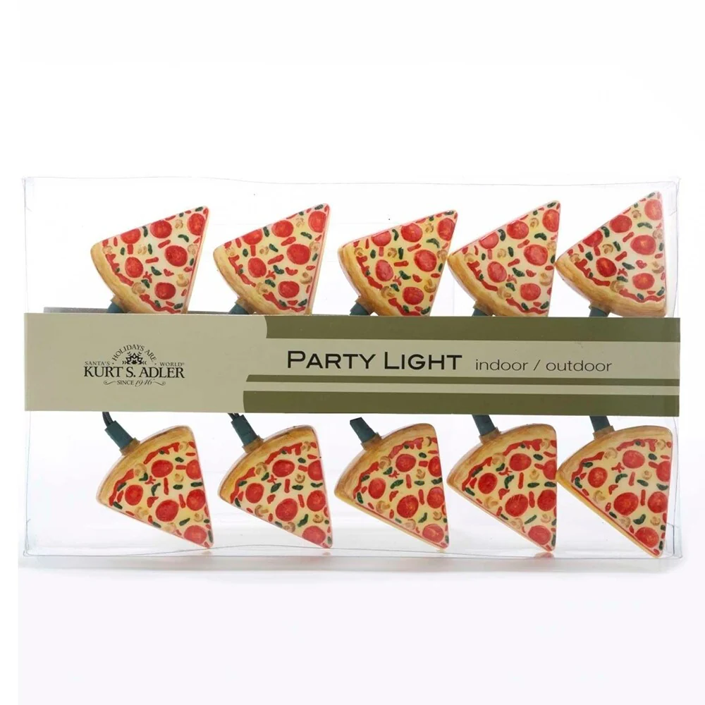 Kurt Adler Indoor/Outdoor 10-Light Pizza Light Set