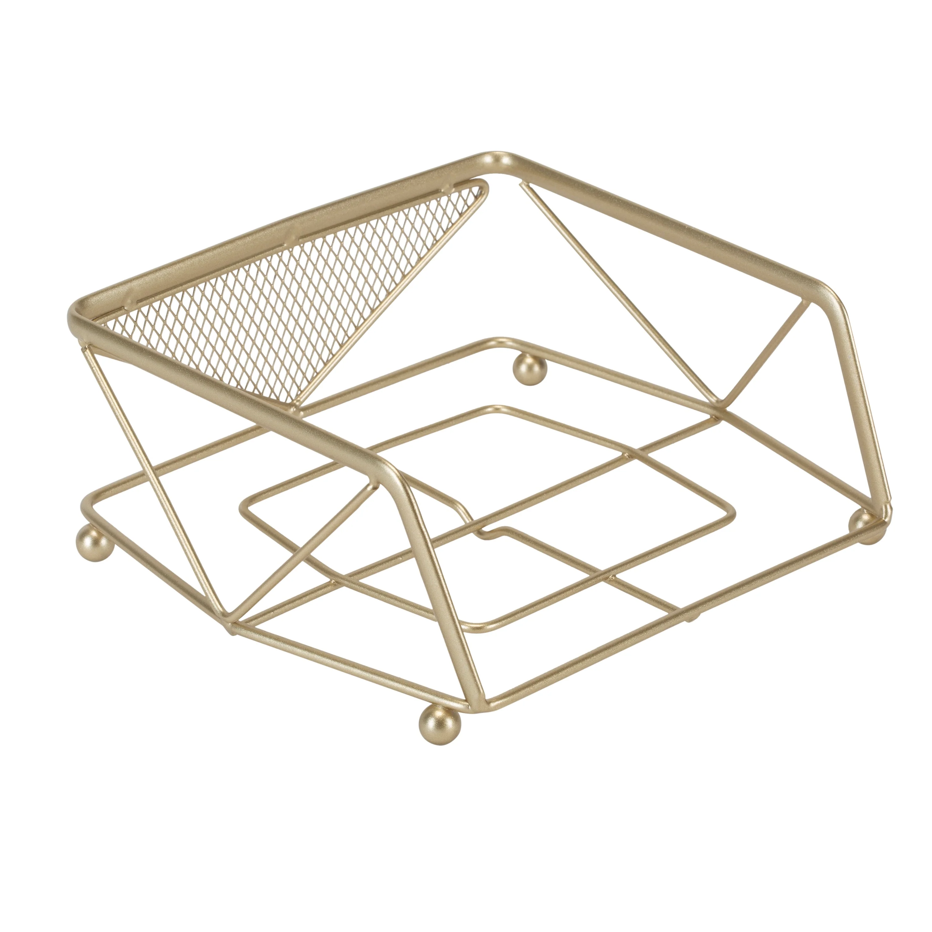 Kitchen Details Geode Napkin Holder in Satin Gold - 8.5