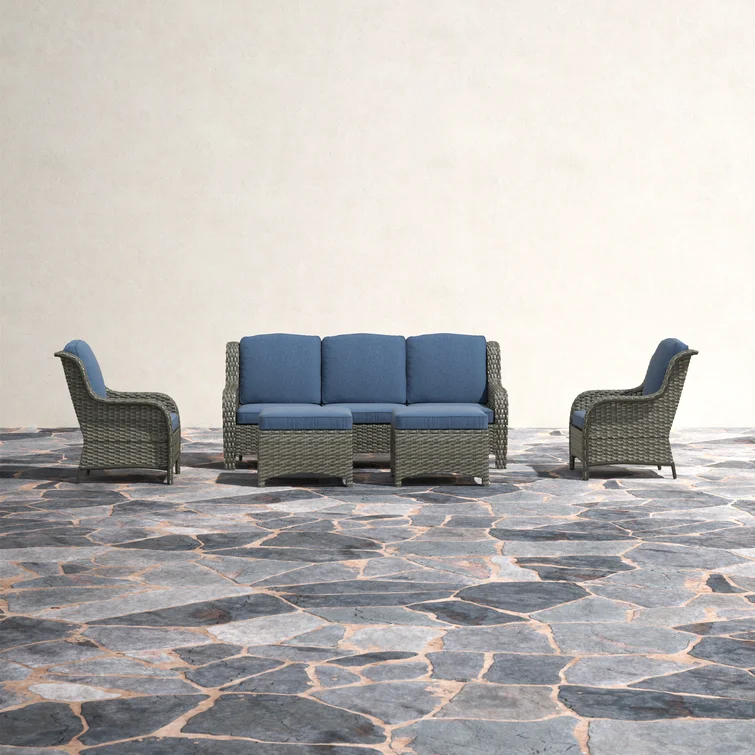 Amanda 5 - Person Outdoor Seating Group with Cushions
